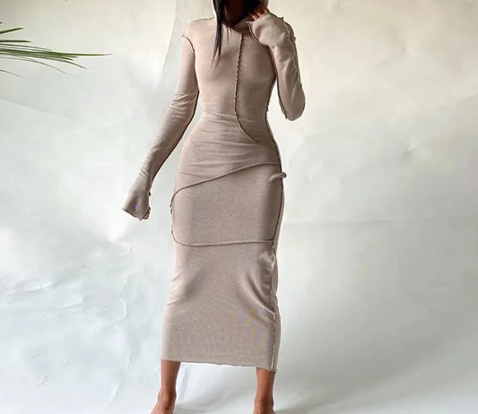 Hooded Contour Maxi Dress