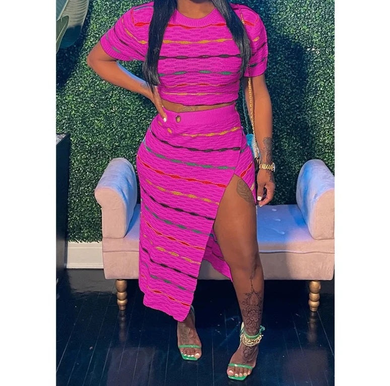 HOLD'EM Accountable Knitted Multi-Skirt Set