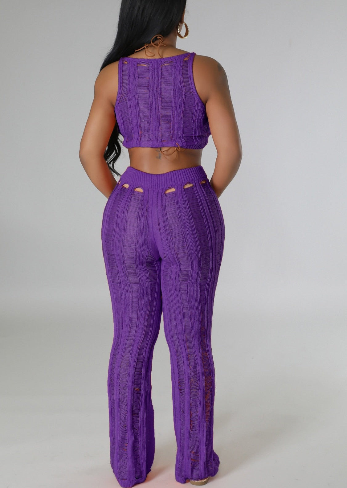 No Worries Knitted Pants Set