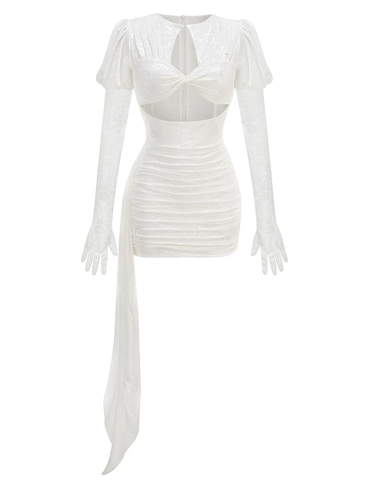 Love Struck Long Sleeve Glove Mini Dress
