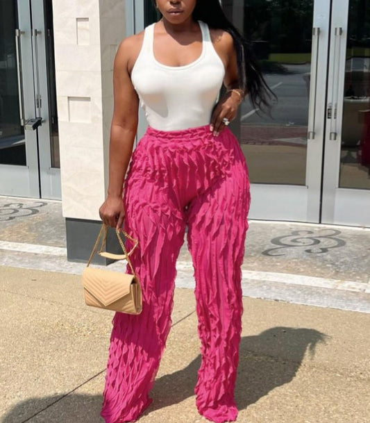 Wonderfully Made Ruffle-Edged Pants