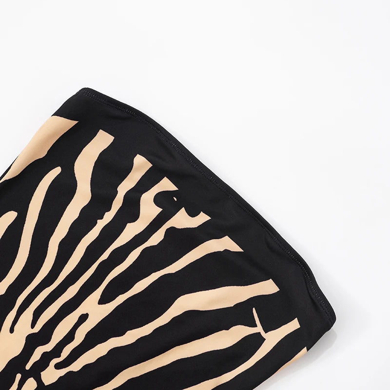 Naughty By Nature Zebra Print Strapless Mini Dress