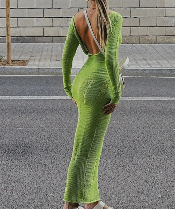 Style and Grace Bikini Top Knitted Maxi Dress