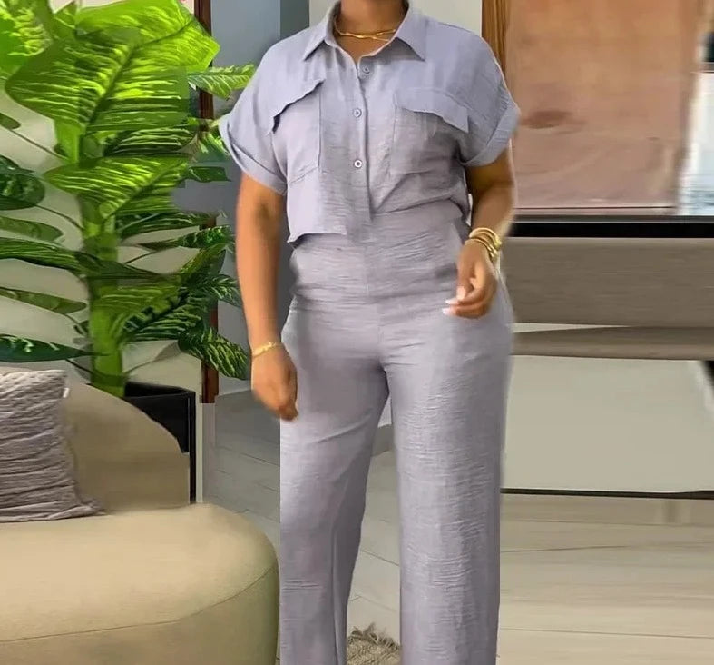 Nothing To It Casual Flare Pants Set