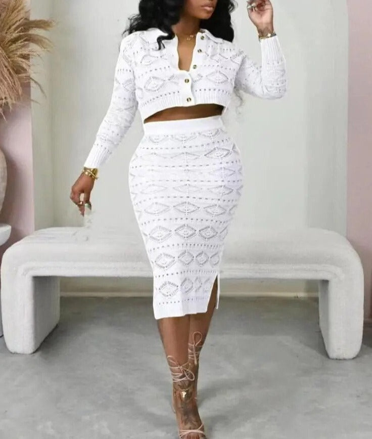 Phenomenal Woman Cardigan Skirt Set