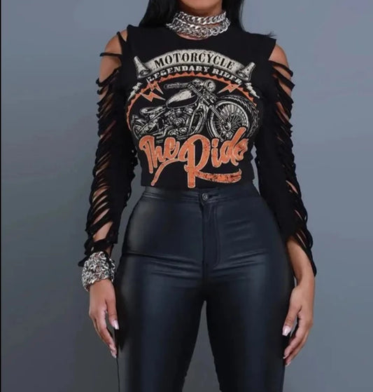 Ride of Your Life Distressed Long Sleeve T-Shirt