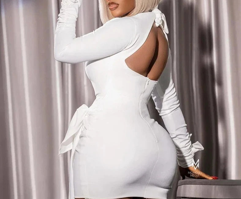 Tell Me More Cut Out Tie Up Wrap Dress