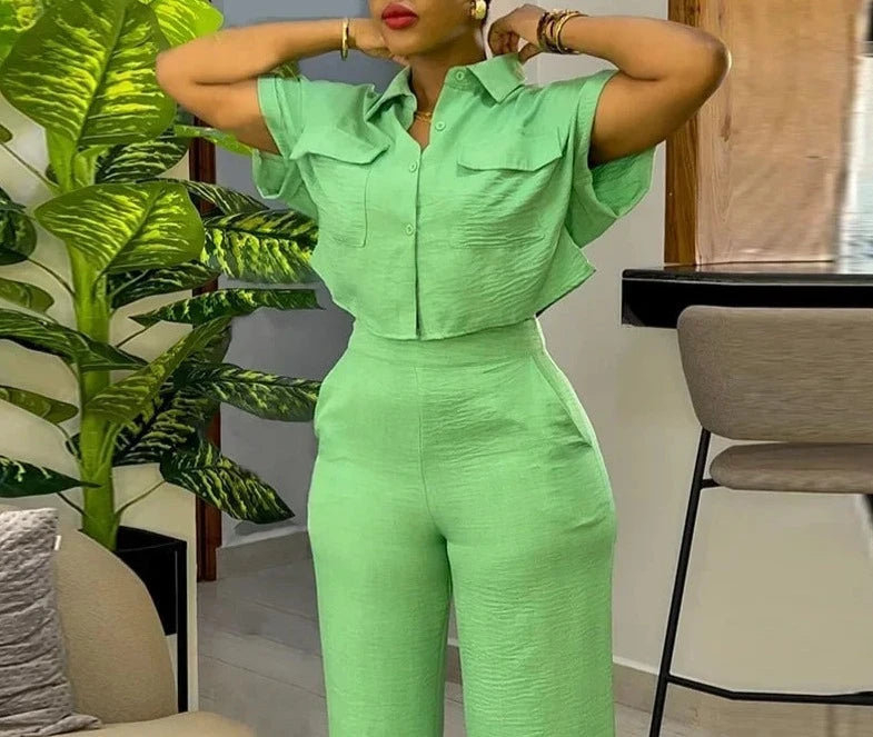 Nothing To It Casual Flare Pants Set