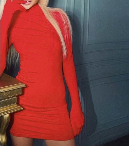 High Society Gloved Mini Dress