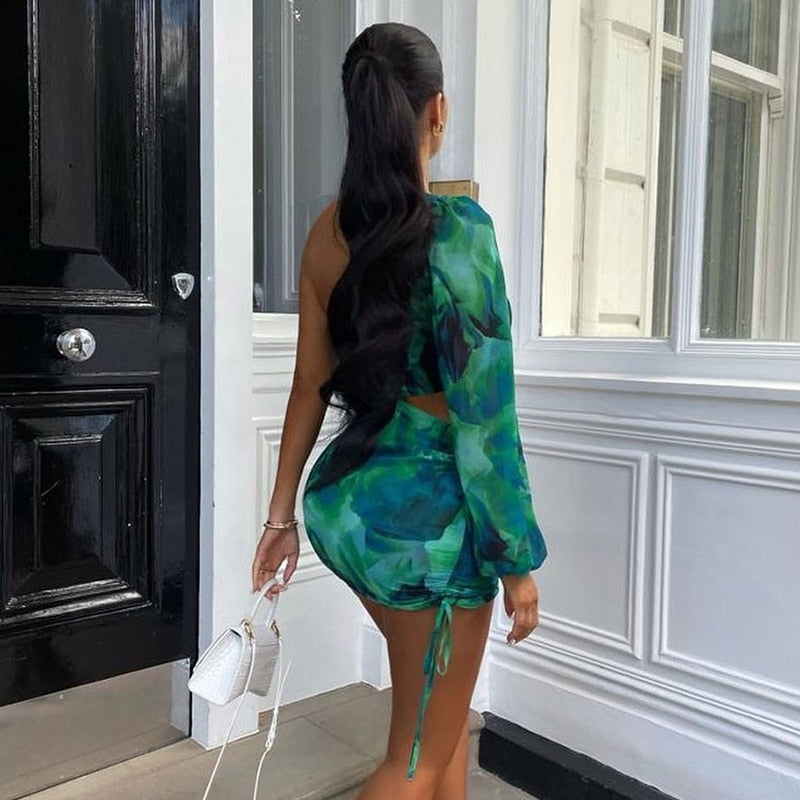 Summer Breeze One-Shoulder Bodycon Dress