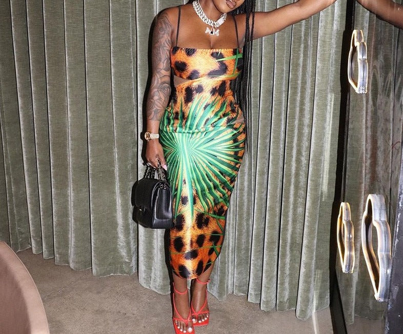 Hot Tropix Leopard Print Dress