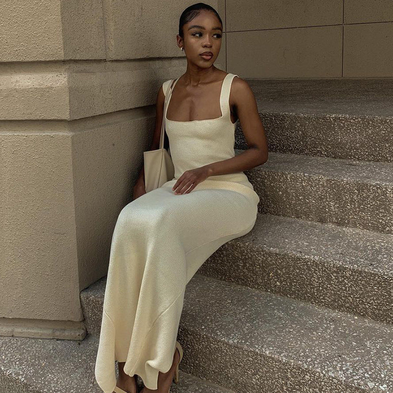 Ribbed Knitted Tank Dress