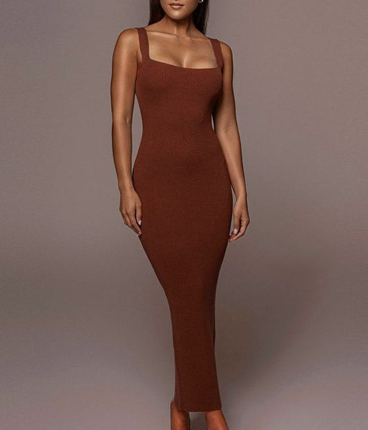 Ribbed Knitted Tank Dress