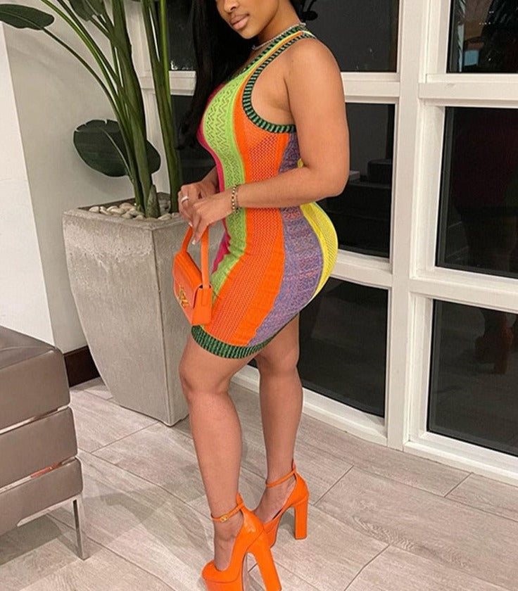 Island Hopper Mesh Bodycon Dress
