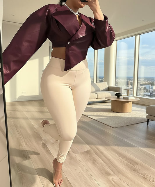 Cut From a Different Cloth Faux PU Leather Jacket