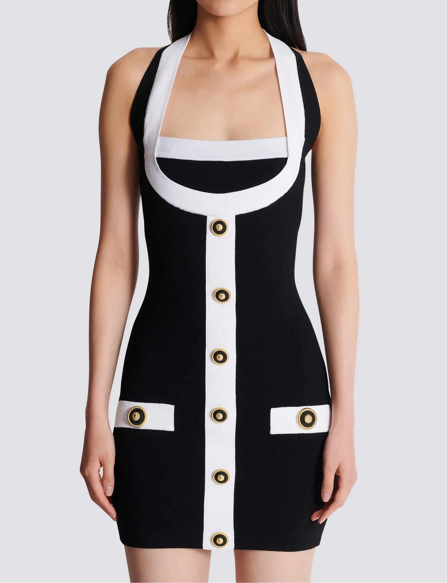 Check the Score Halter Bandage Dress