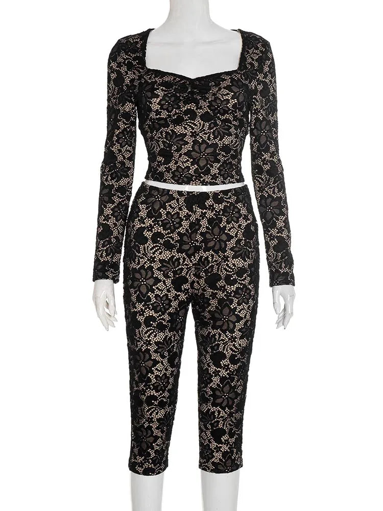 Pleasure Principle Long Sleeve Crop Pants Combo