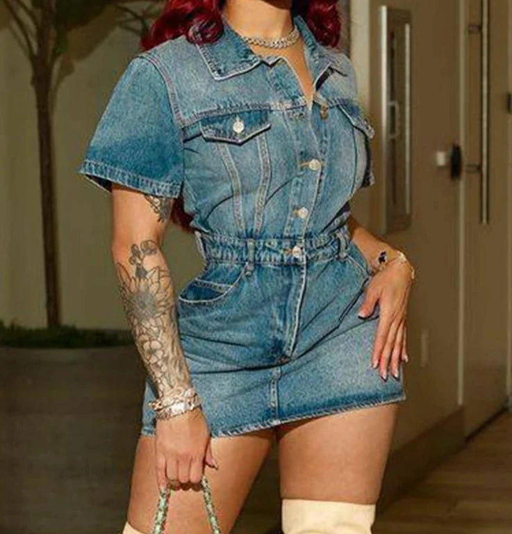 Little Edge Lux Denim Mini Dress